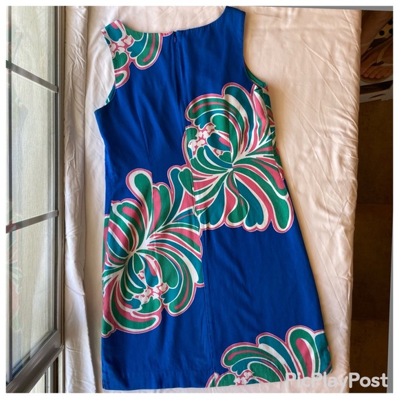 &Lilly Pulitzer Stephanie Shift Style#86273 Novelty Big Bang print Brewster Blue - Picture 10 of 16